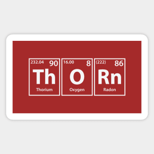 Thorn (Th-O-Rn) Periodic Elements Spelling Sticker